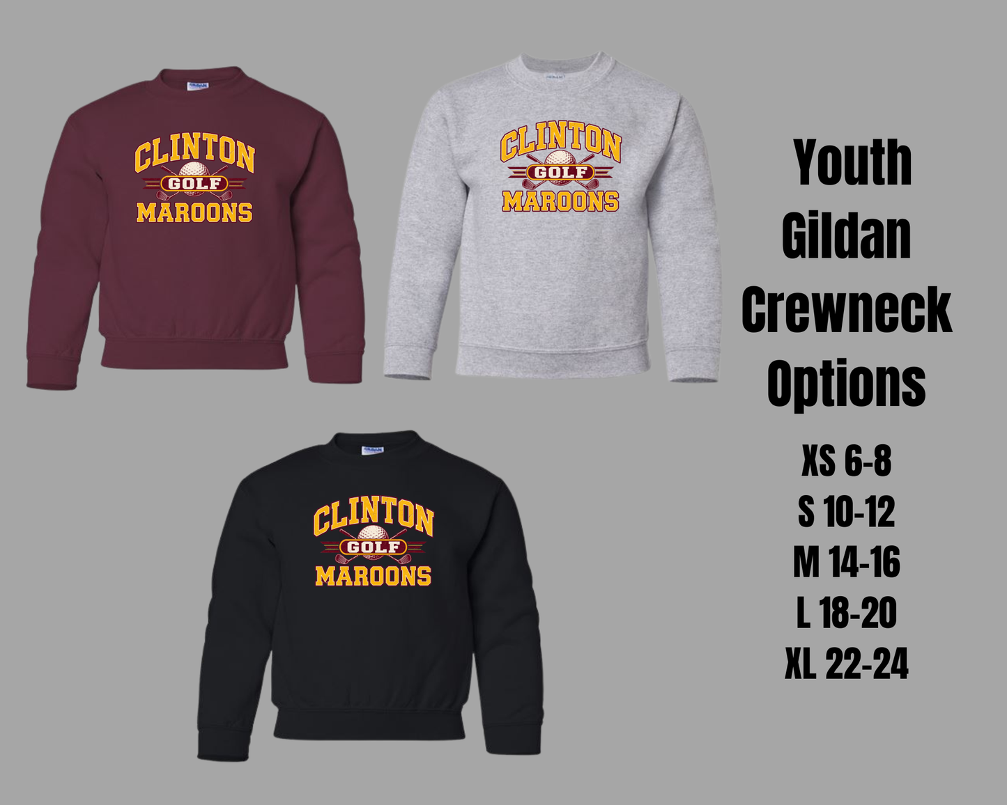 2026 Maroons Golf Sweatshirt - Youth