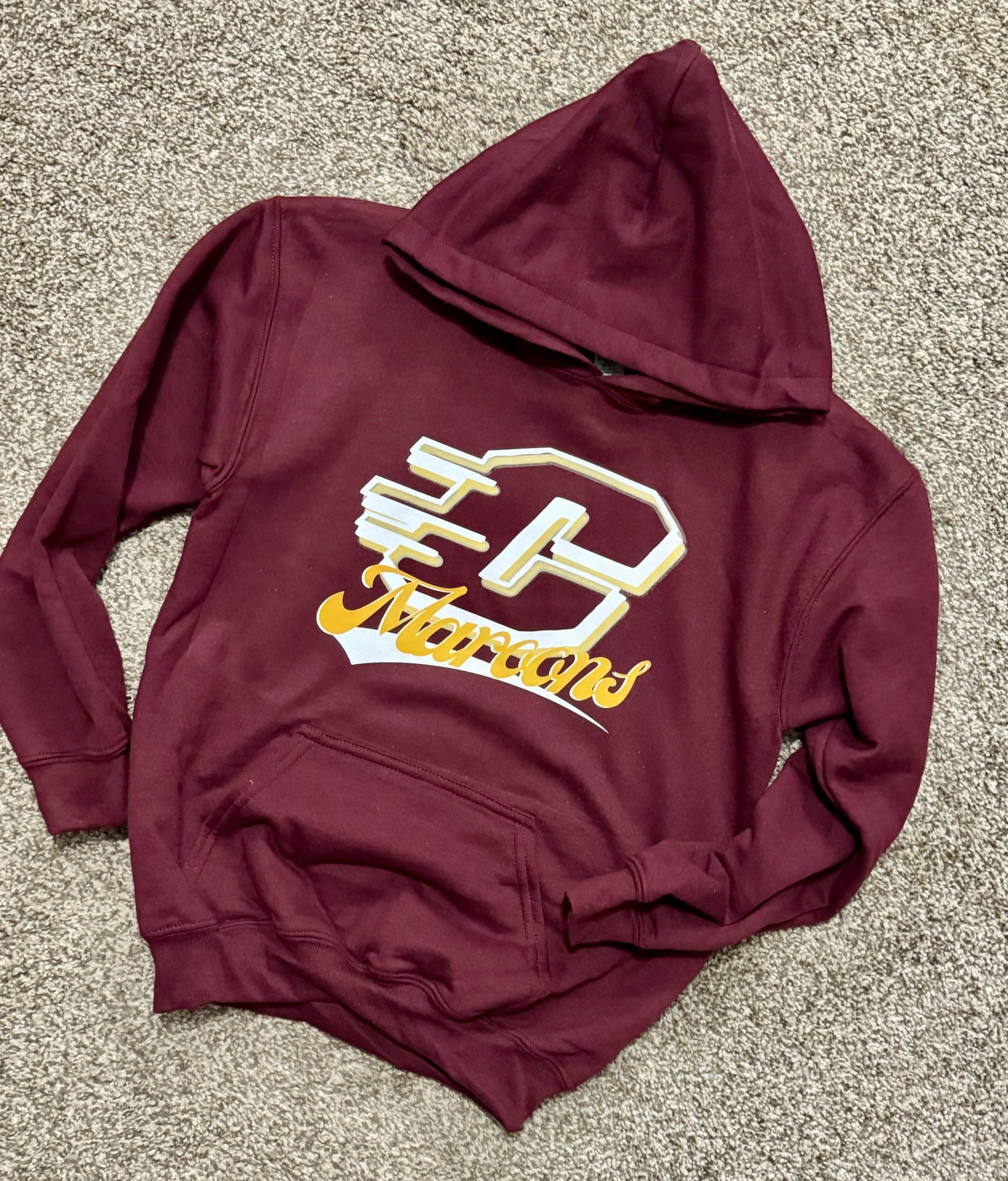 Youth Script Maroons (tee, crew, hoodie)