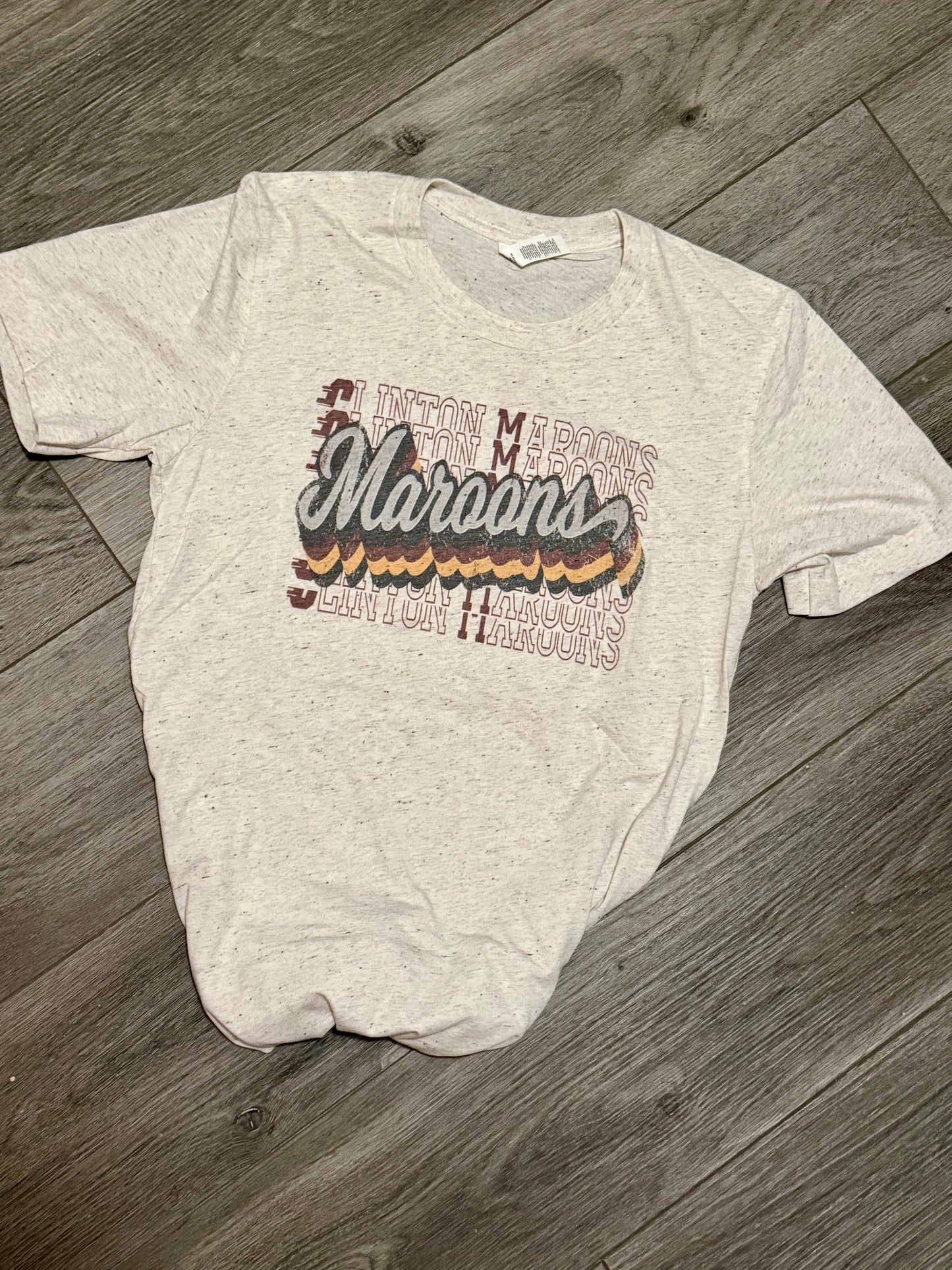 Stacked Maroons Tee (Adult)