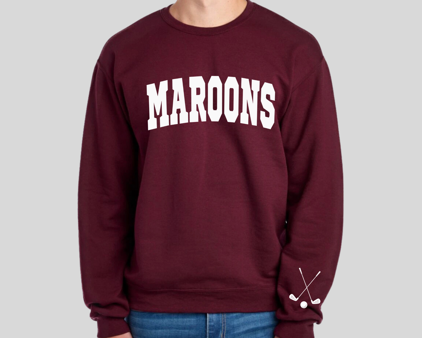 Adult Maroons Golf Crewneck