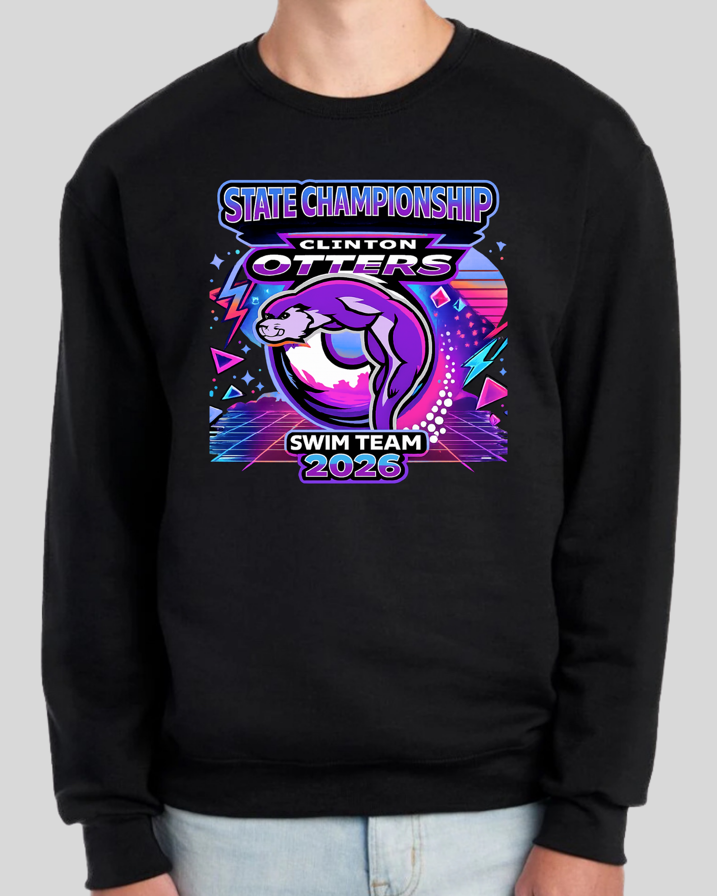 Solid Black Crewneck