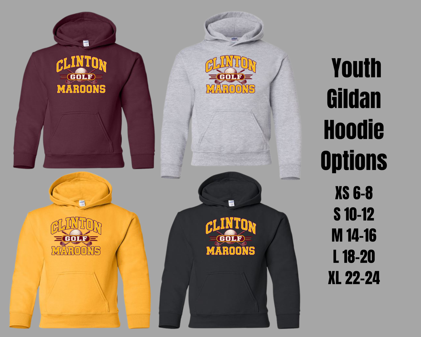 2026 Maroons Golf Sweatshirt - Youth