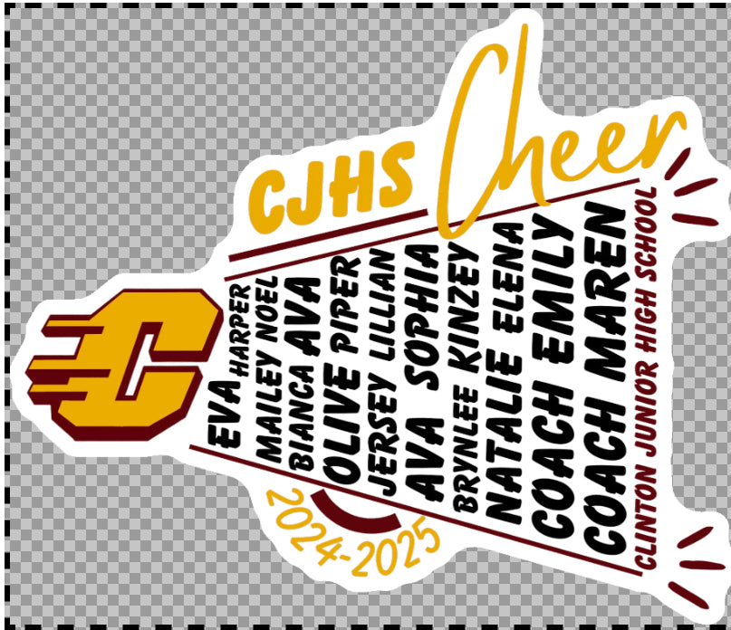 Cheer Stickers