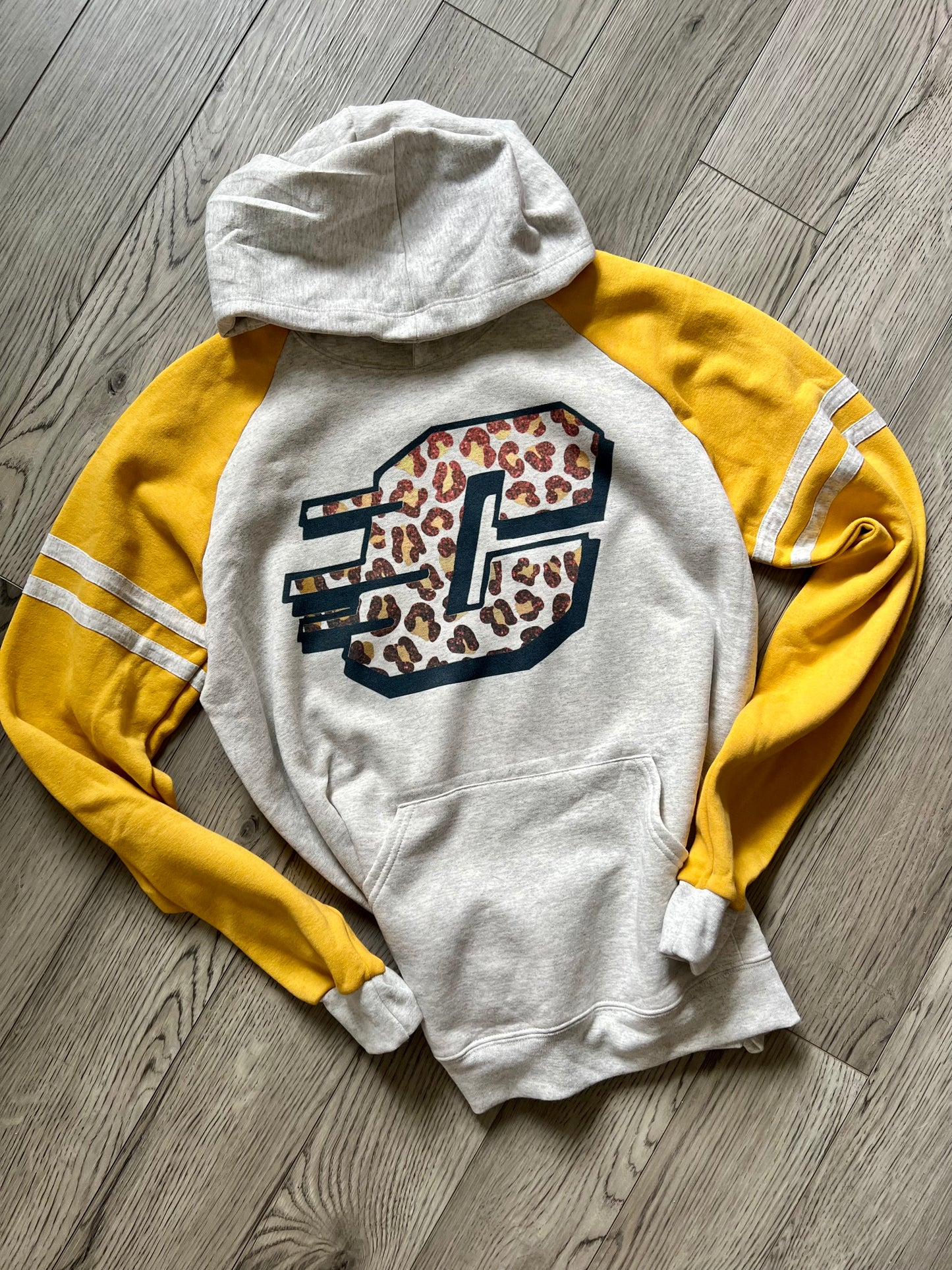 Leopard Flying C Gold Sleeved Raglan