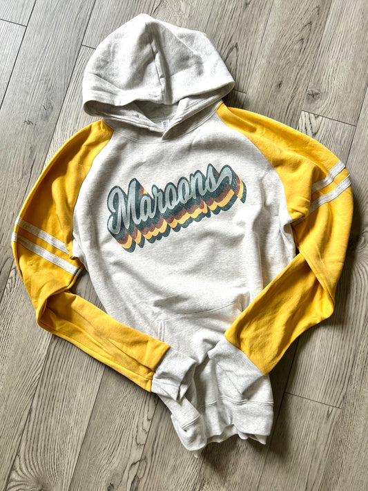 Vintage maroons raglan hoodie