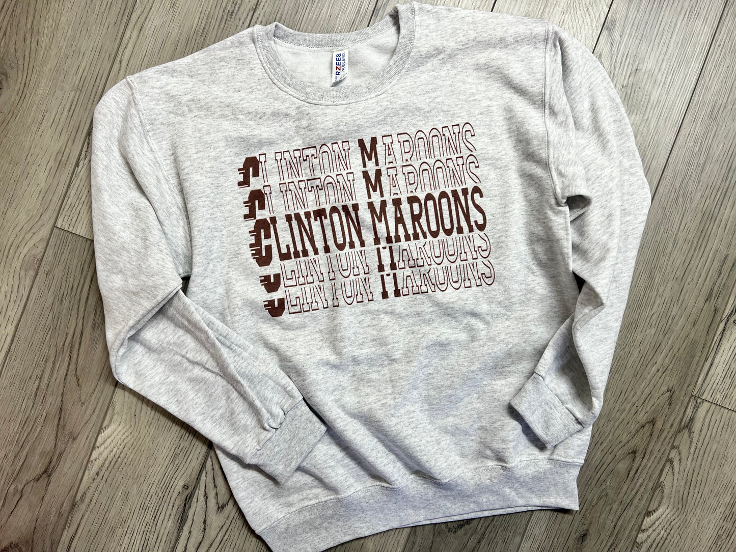 Youth - Clinton Maroons Stacked Crew