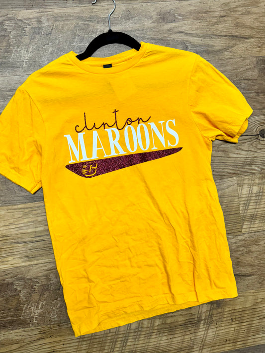 Gold Clinton maroons (Tee, Crewneck, Hoodie)