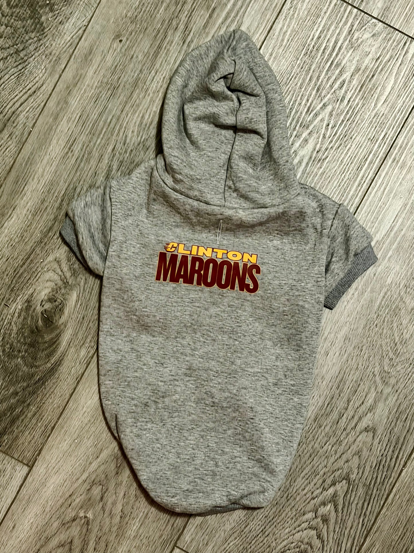 Grey Maroons Pet Hoodie