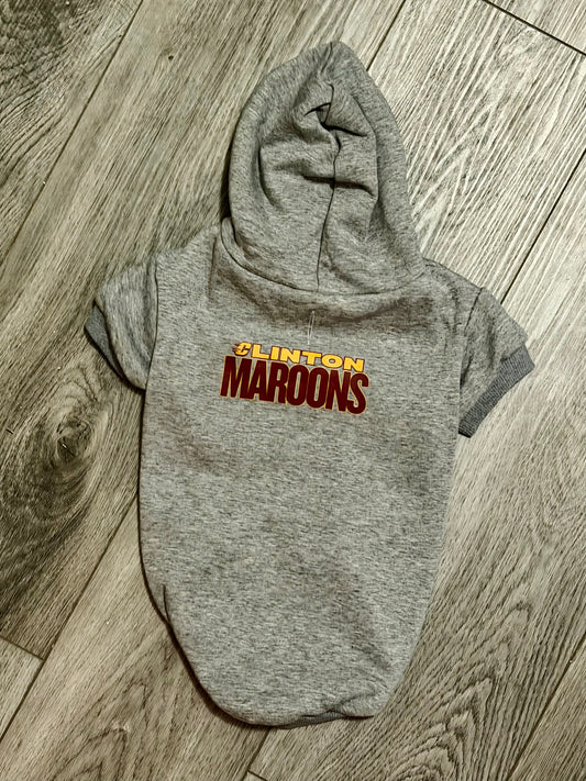 Grey Maroons Pet Hoodie