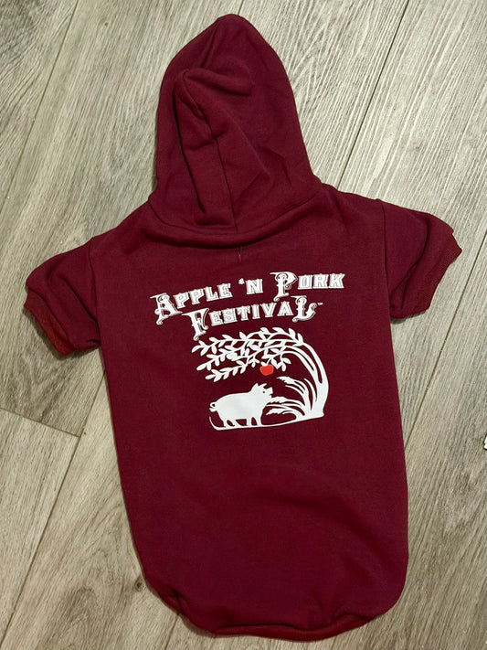 Maroon Apple & Pork Pet Hoodie