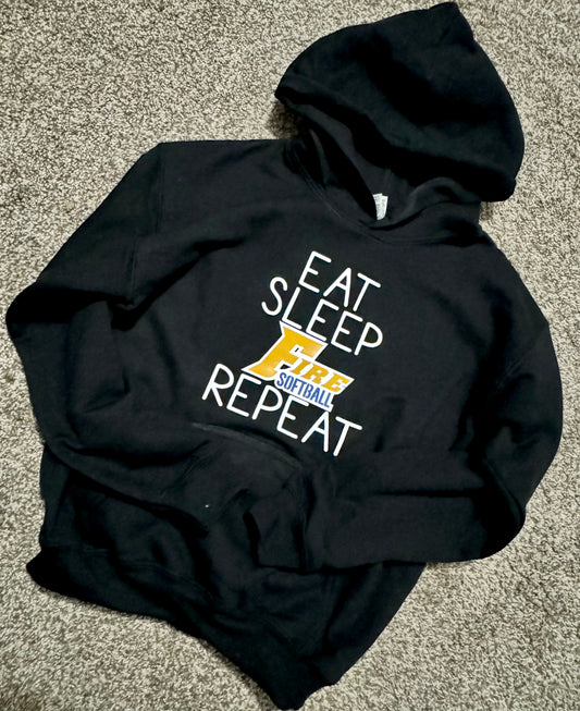 Adult Eat, Sleep, Fire Softball, Repeat