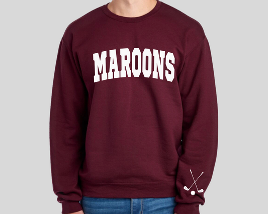 Adult Maroons Golf Crewneck