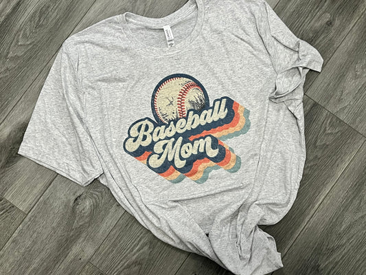 Retro Baseball Mom Tee